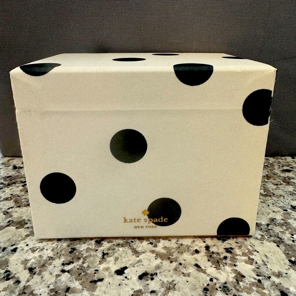 Kate spade polka dot recipe box